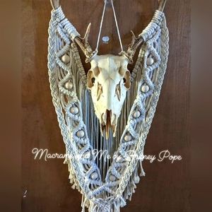 Macrame deer mount